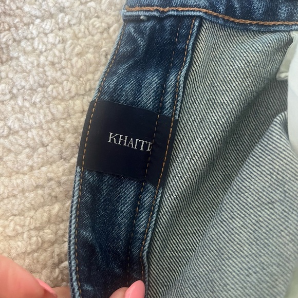 KHAITE Danielle 100% cotton jeans in mid-blue, size 27 - Picture 13 of 15
